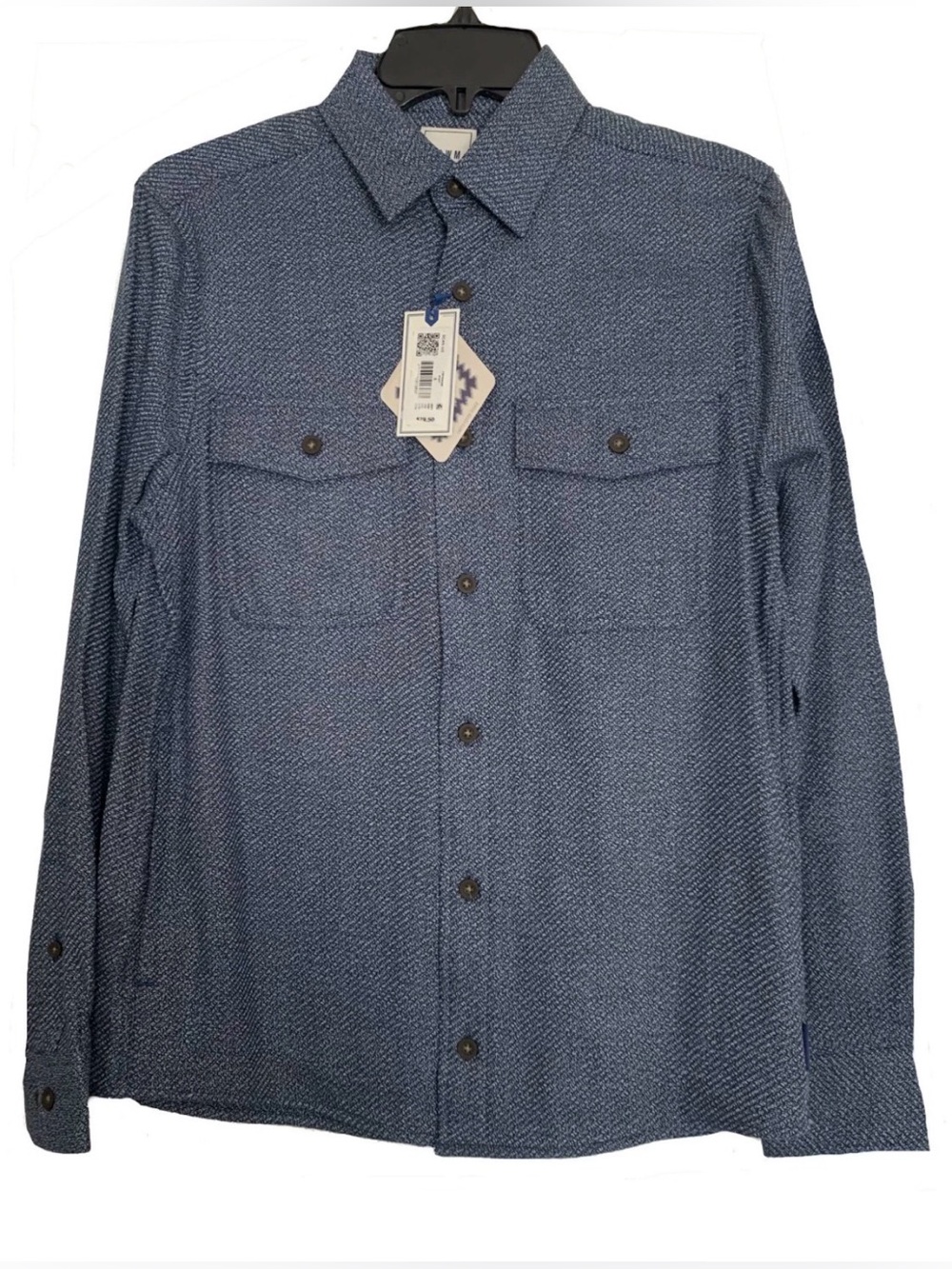NEW Size S Men's Rowm Taos Canyon Shirt Jacket Heavyweight Button Up Blue $79